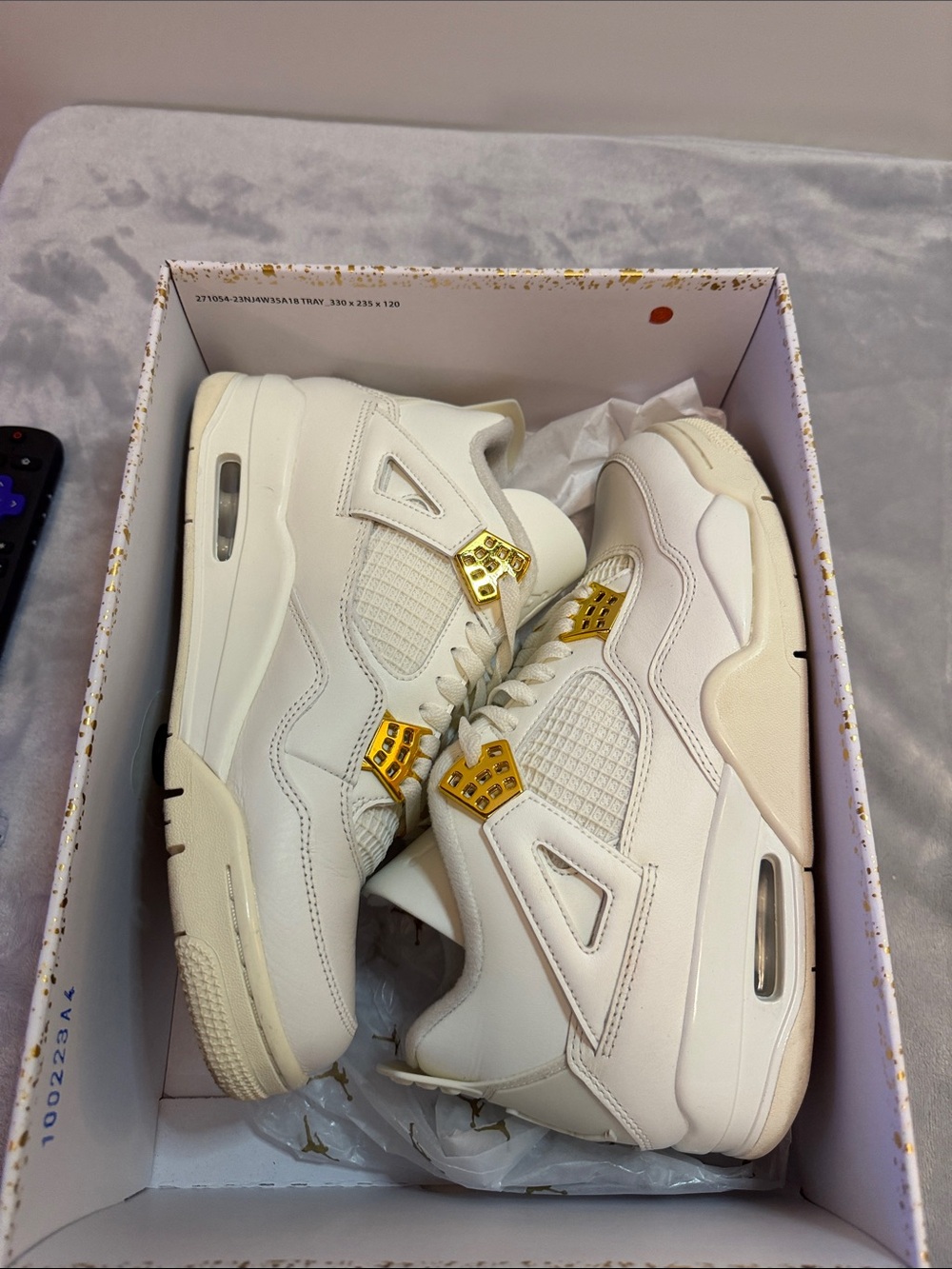 Women’s Jordan White and Gold